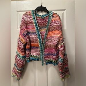 Wild fable chenille multi colored sweater